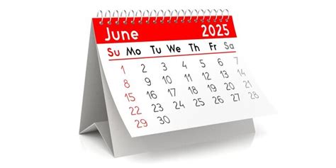 Premium Photo | June 2025 table calendar 3D illustration