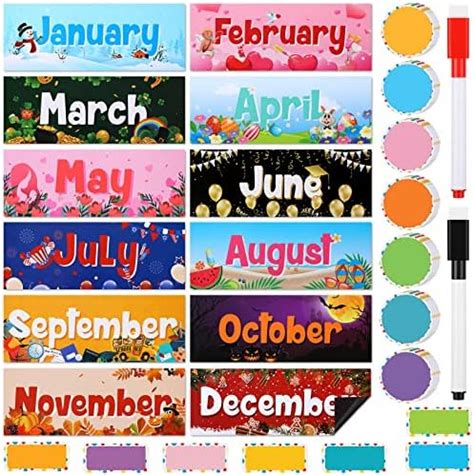 Amazon Zonon 48 Pieces Holiday Monthly Headliners Set 12 Months Of