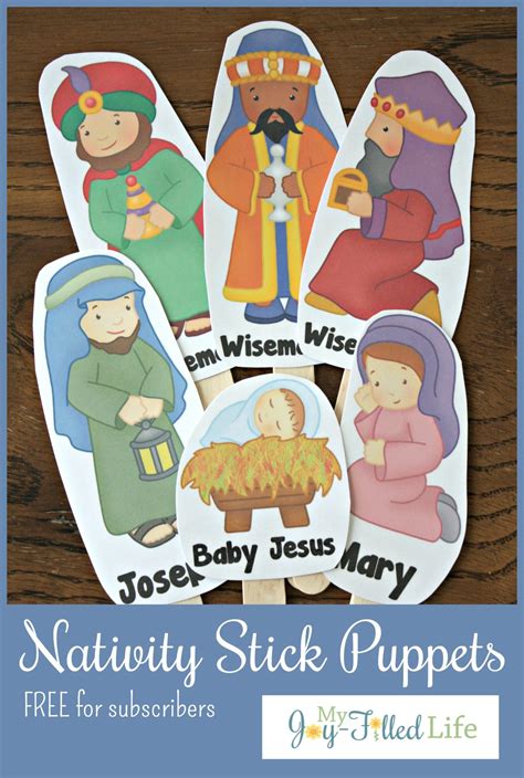 Free Printable Nativity Stick Puppets My Joy Filled Life