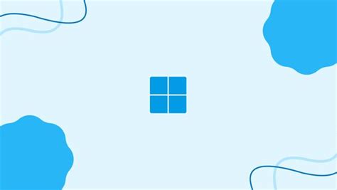 Минималистичные обои Windows 11 - Синий технологический фон