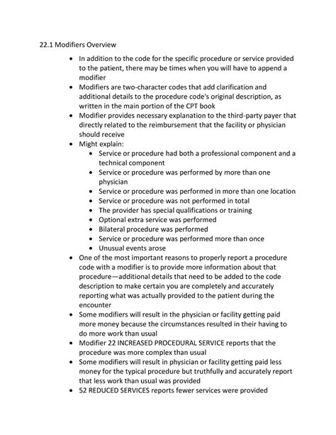 Medical Coding Chapter 22 CPT And HCPCS Level II Modifiers 22