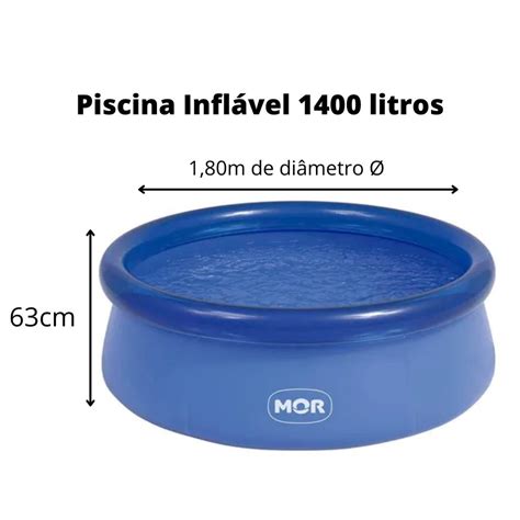 Piscina Inflável Redonda 1400L Mor