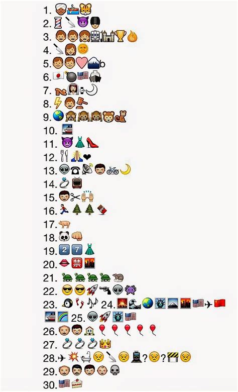 Movie Printable Emoji Quiz With Answers