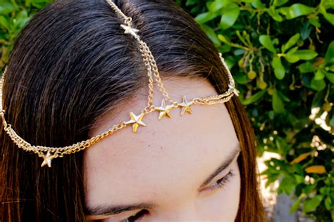 Gold Gypsy Head Chain Gold Star Matha Patti Gold Boho Head Etsy