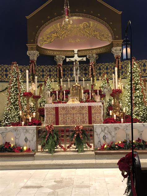 The Altar and Nativity Scene at my parish for Christmas Mass this ...