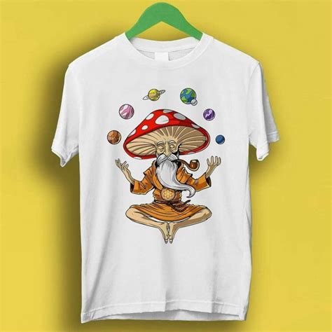 Magic Mushroom Buddha Om Planet Meditation Zen Yoga Chakra Meme Mens