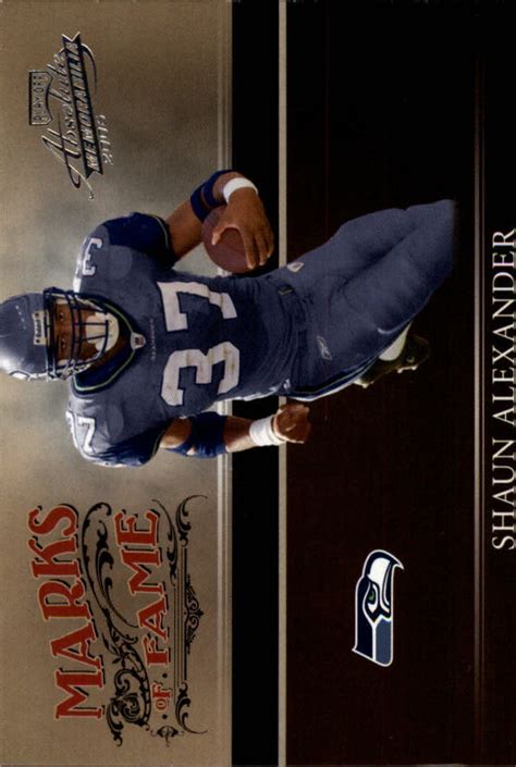 Absolute Memorabilia Marks Of Fame Shaun Alexander Nm