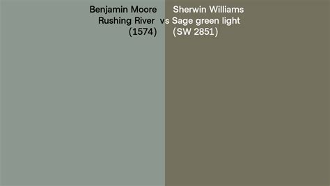 Benjamin Moore Rushing River Vs Sherwin Williams Sage Green