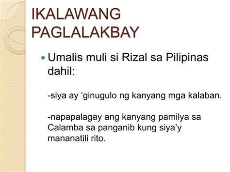 Ikalawang Paglalakbay Ni Rizal Ppt