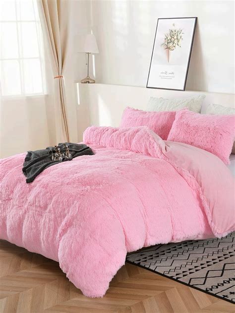 Solid Color Plush Duvet Cover Set Without Filler Duvet Cover Sets