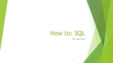 Sql Powerpoint