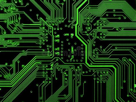 Green Motherboard Circuit Board Pattern