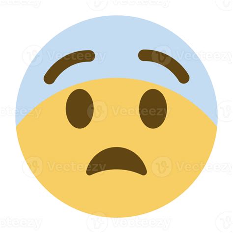 Gritando En Temor Emojis Horror Y Susto Emoticono Cara Con Azul Frente