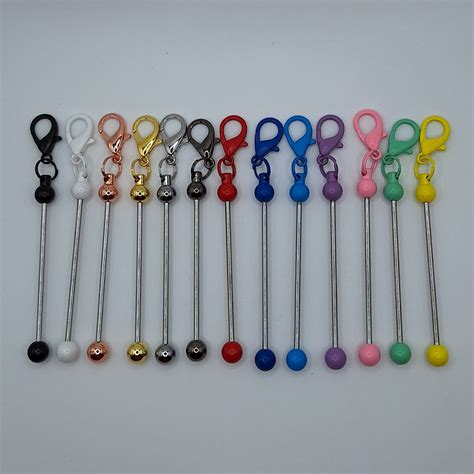 Small Beadable Keychain Bars Assorted Colors Georgia Bead Company