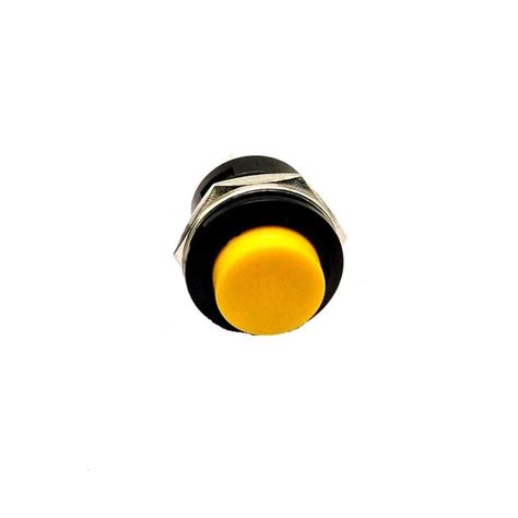 Yellow R Mm Pin Momentary Self Reset Round Cap Push Button Switch