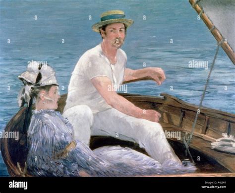 Boating 1874 Artist Edouard Manet Stock Photo Alamy