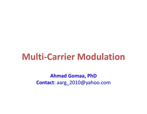 Orthogonal Frequency Division Multiplexing Ofdm Ppt