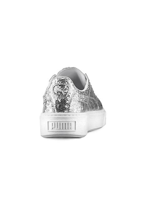 Shop Puma Basket Glitter Platform Sneakers Saks Fifth Avenue