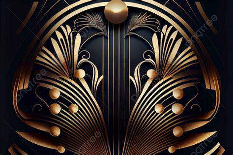 Luxury Background With Black And Golden Art Deco Pattern Luxury Art ...