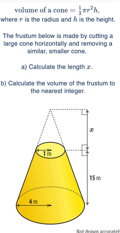 Solved Volume Of A Cone R H Where R Is The Radius And H Is