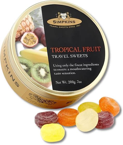 Simpkins Mixed Fruits Travel Sweets 2 X 200g Tin Grocery