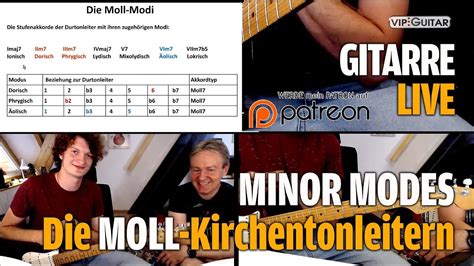 Gitarre Modes Oder Modales Spiel Teil 3 Minor Modes Die Moll Kirchentonleitern Youtube