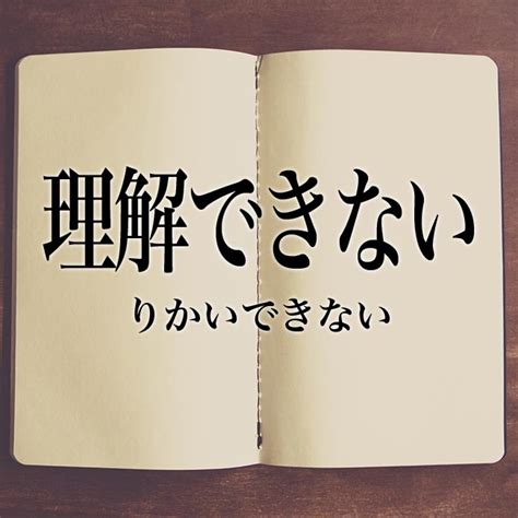 「理解できない」とは？意味や類語！例文や表現の使い方 Meaning Book