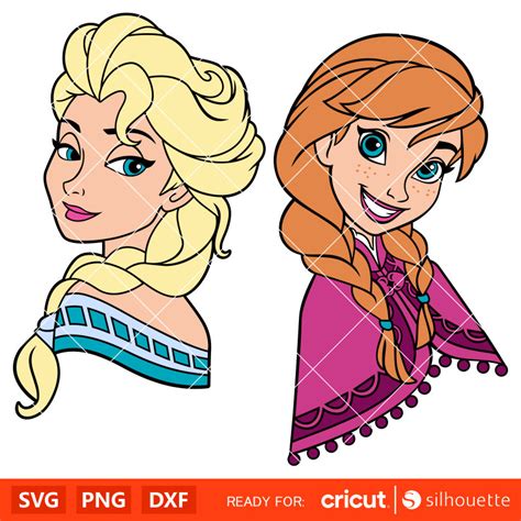 Frozen Bundle Svg Elsa Anna Svg Frozen Sisters Svg Disney Svg Cricut Silhouette Vector Cut