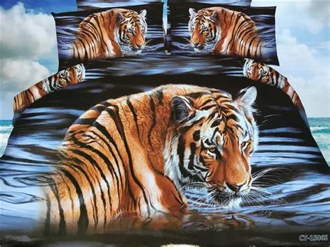 3d Tiger Bedding Sets Queen Size Full Double Quilt Duvet Covers Bed In