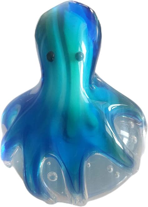 Eustuma Hand Blown Glass Octopus Figurine Ornamentsea