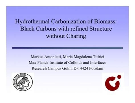 Hydrothermal Carbonization Of Biomass International Biochar