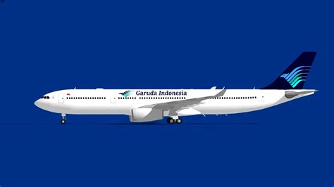 Garuda Indonesia Airbus A330 300 Livery 1985 2009 3d Model