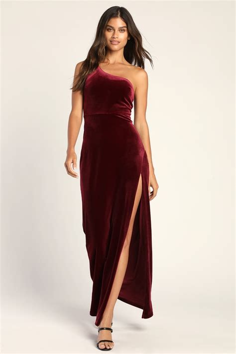 Lulus Off The Shoulder Burgundy Dress Top Sellers