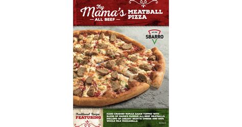 Sbarro Celebrates Its Roots With Its New Mamas Meatball Ny Style Pizza