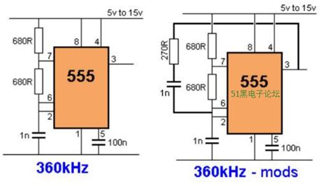 555定时器低频振荡器1~5分钟定时器及高频率振荡器电路原理图与分析 模拟数字电子技术