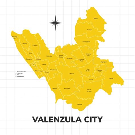 Illustration De La Carte De La Ville De Valenzuela Carte De La Ville