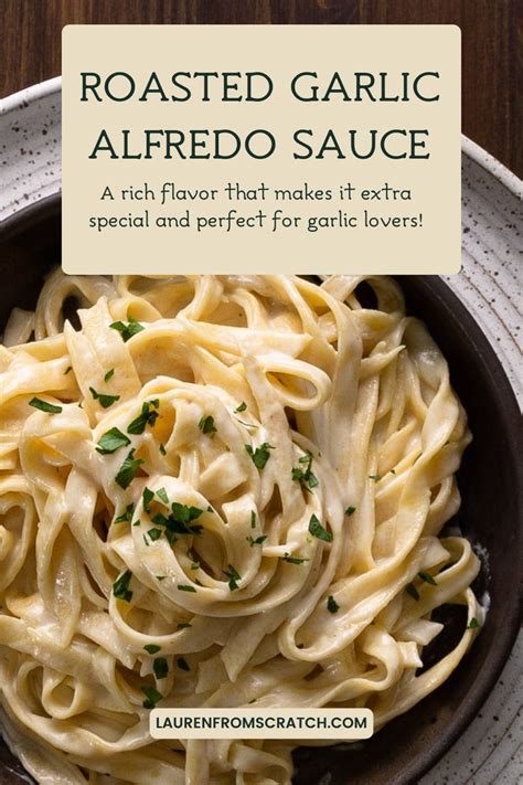 Rich Roasted Garlic Alfredo Sauce | Pasta dinner recipes, Garlic
