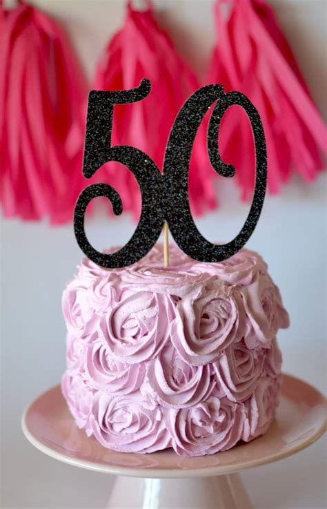 Glitter 50 50 Cake Topper 50 Centerpiece Fifty 50th Etsy Artofit