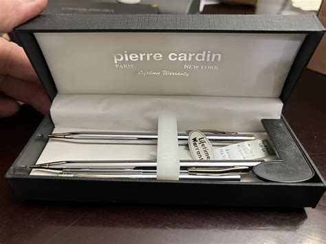 Pierre Cardin Pen Pencil Set With Case Vintage Silver Gold Tone Ebay