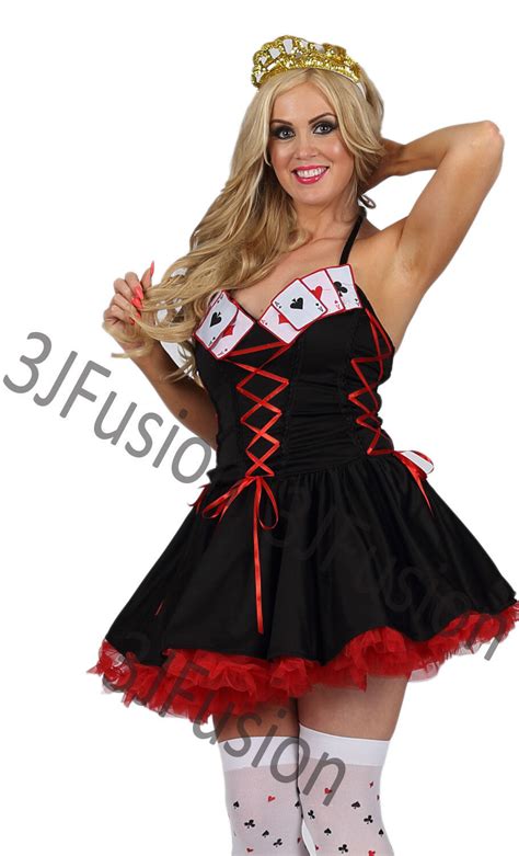 Pretty Playing Card Queen Costume Fancy Dress All Occasion Outfit Free