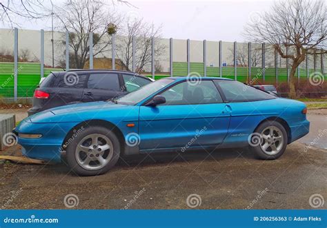 Old Blue Ford Probe Coupe Car Parked Editorial Stock Photo Image Of