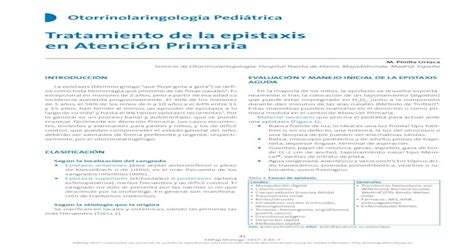 Tratamiento de la epistaxis en Atención Primaria ne como toda