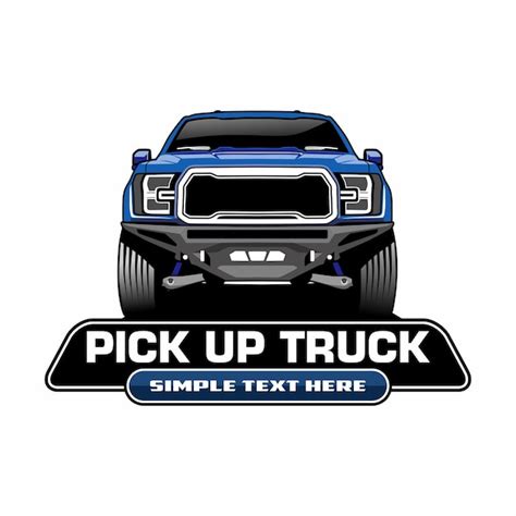 Premium Vector Pick Up Trucks Blue Illustration Design Vector