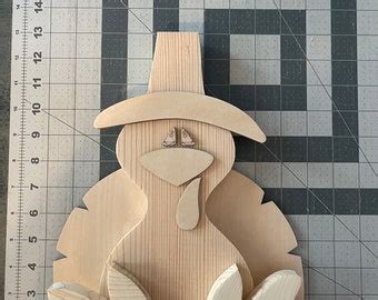 Diy Snowman Unfinished Wood Craft Kit Etsy