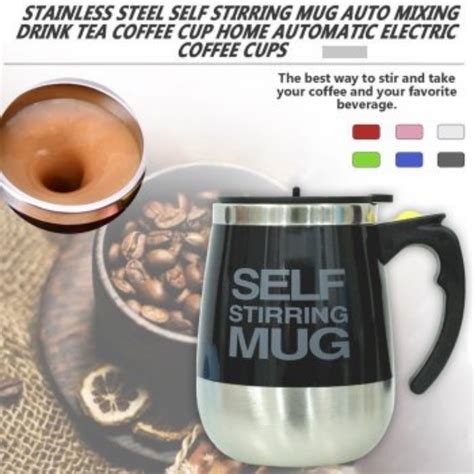 Caneca Mixer Eletrica Self Stirring Mug Agita Liquidos Caf Nescau