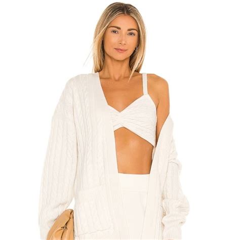 Ronny Kobo Collection Tops Ronny Kobo Emery Cable Knit Bralette