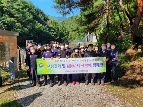 울진국유림관리소 임林자 사랑해 캠페인 및 산림정화 실시 네이트 뉴스