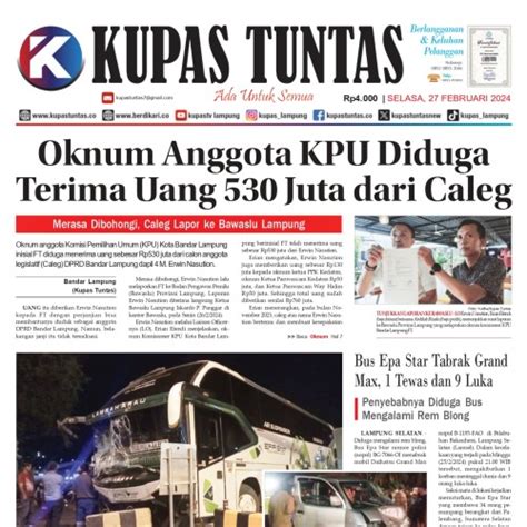 Kupas Tuntas Surat Kabar Harian Kupas Tuntas Edisi Selasa 27