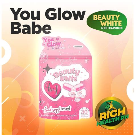 With Freebie You Glow Babe Beauty White In Glutathione Collagen Slimming Vitamin C New