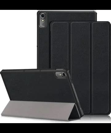 Lenovo Tab P Gen Hoes Tri Fold Book Case Met Standaard Zwart